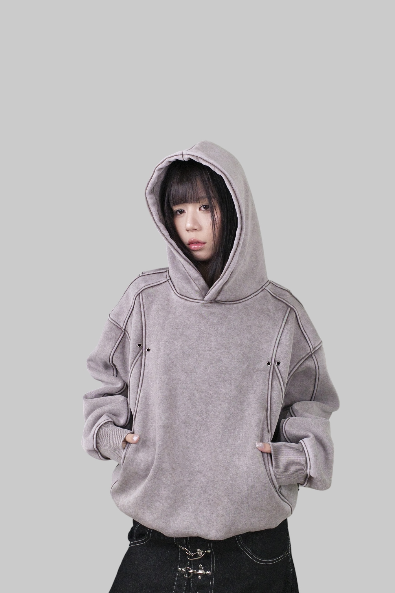 『Always_Good』水洗 做舊 解構 鋪絨 短版 帽T