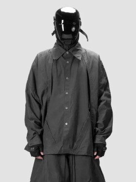 2025AW P-23 BACK PLEATED SHIRT 硬挺寬版襯衫