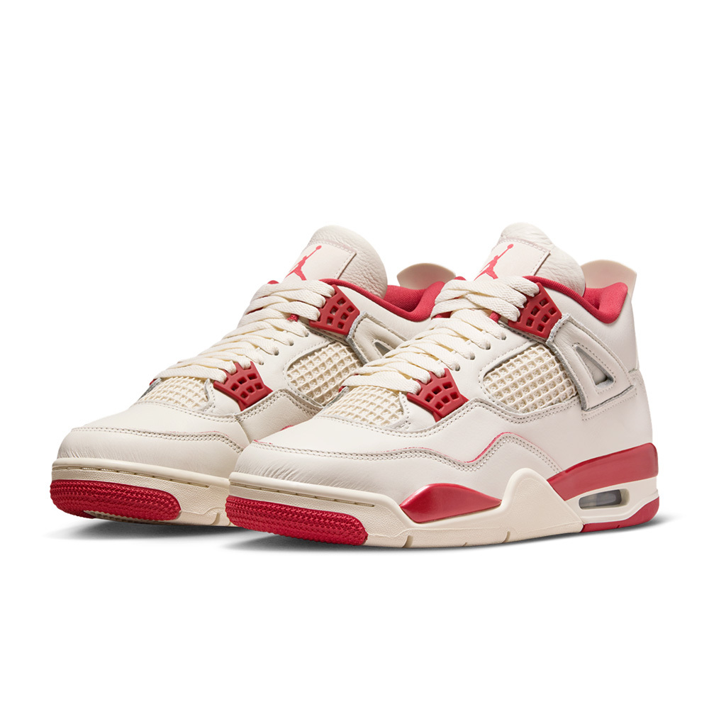 W Nike Air Jordan 4 情人節 象牙白粉紅 氣墊 抓地力 休閒鞋 運動鞋 女鞋 HV0823-108