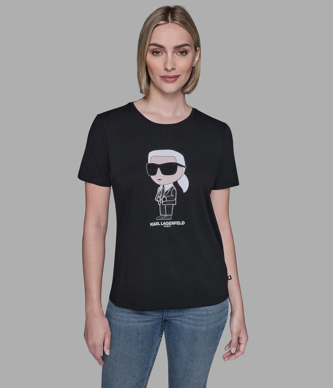 [S] KARL LAGERFELD BLACK KARL SCRIPT TEE, L5WHCA61-BLK (SKL1494)