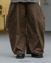 2025AW P-23 SPLIT CURVE PANTS 硬挺寬版彎刀褲