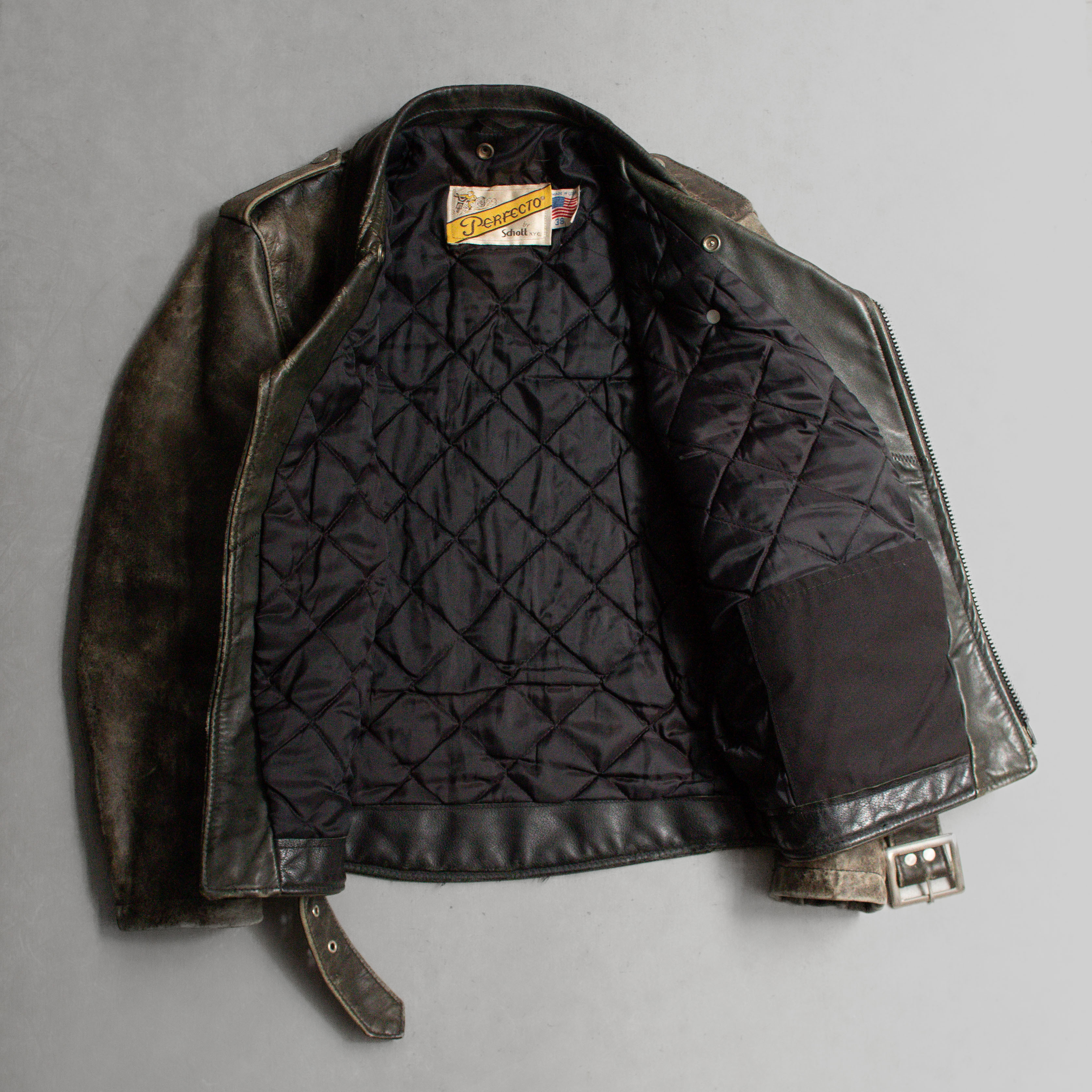 80S SCHOTT 618 LEATHER PERFECTO 美國製 黑色 騎士 皮衣 夾克 外套