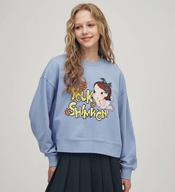 [S] YSW PEARY CROP SWEATSHIRT RIA, K4WSW08BLRAF (SYW336)