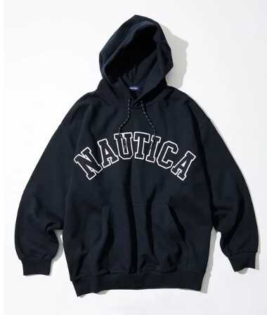 2024AW NAUTICA ARCH LOGO SWEAT LETTERED PARKA刺繡 字體 LOGO 重磅 帽T