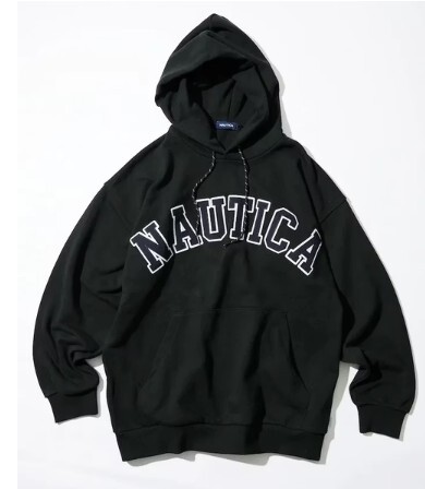2024AW NAUTICA ARCH LOGO SWEAT LETTERED PARKA刺繡 字體 LOGO 重磅 帽T