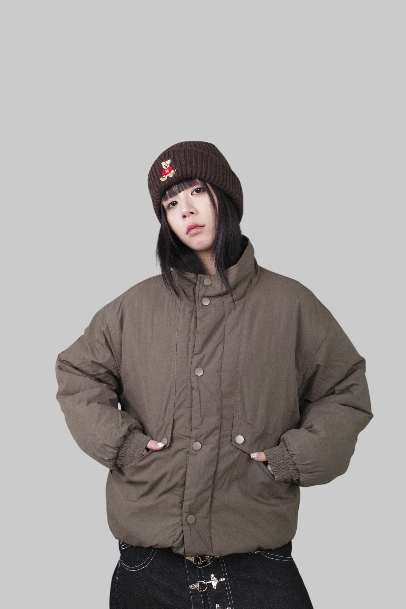 『Always_Good』立領 鋪棉 工裝 外套