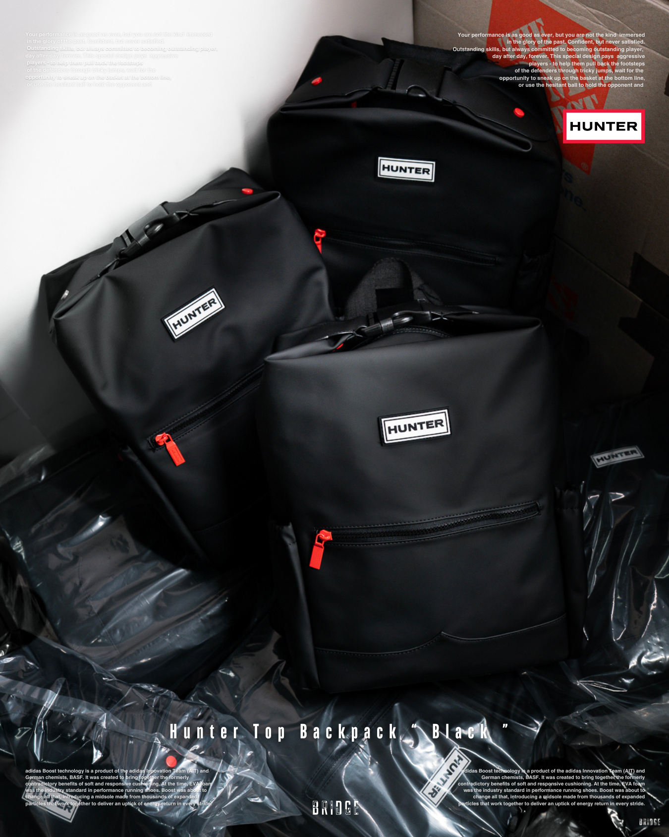 『Hunter🇬🇧英國百年 防水基因背包』黑色