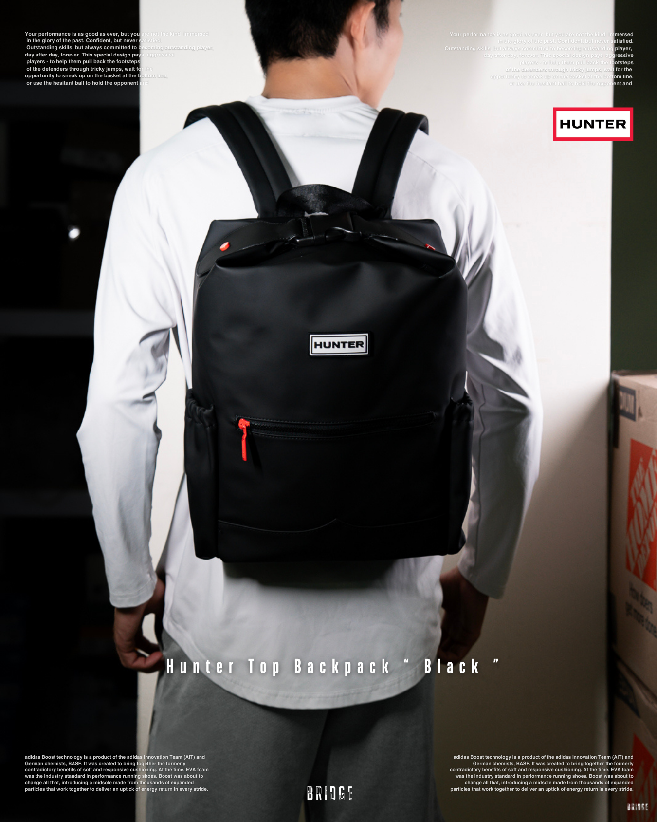 『Hunter🇬🇧英國百年 防水基因背包』黑色