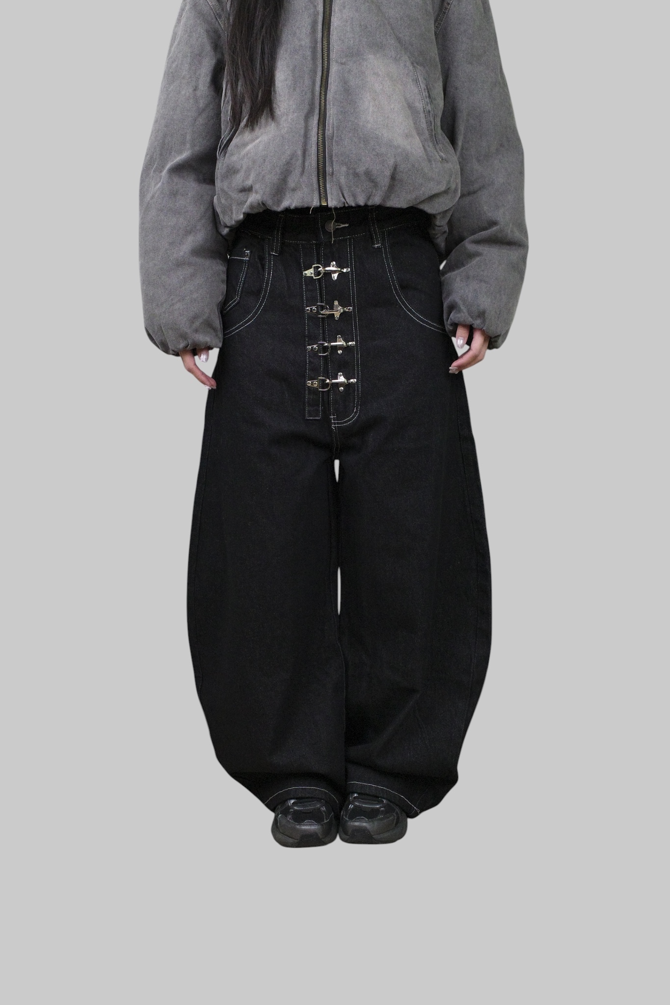 『Always_Good』排扣 彎刀 牛仔 長褲