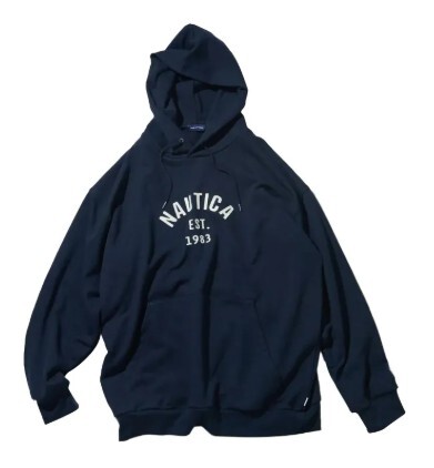 NAUTICA 23FW Felt Patch Arch Logo Sweat Hoodie 帽T XL