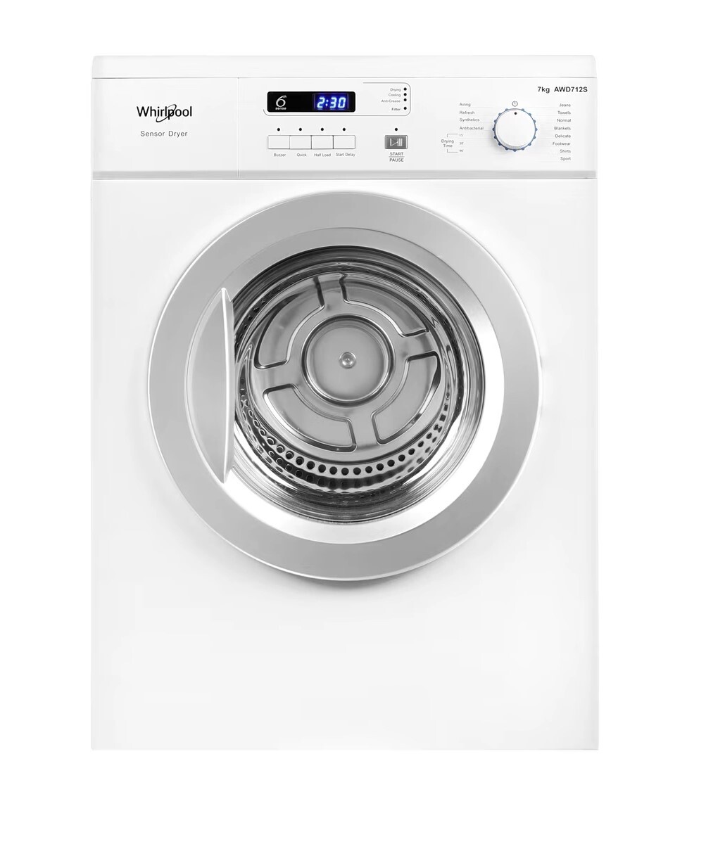惠而浦 Whirlpool  AWD712S‧7公斤‧排氣式乾衣機-香港行貨-原廠1年全機保養‧