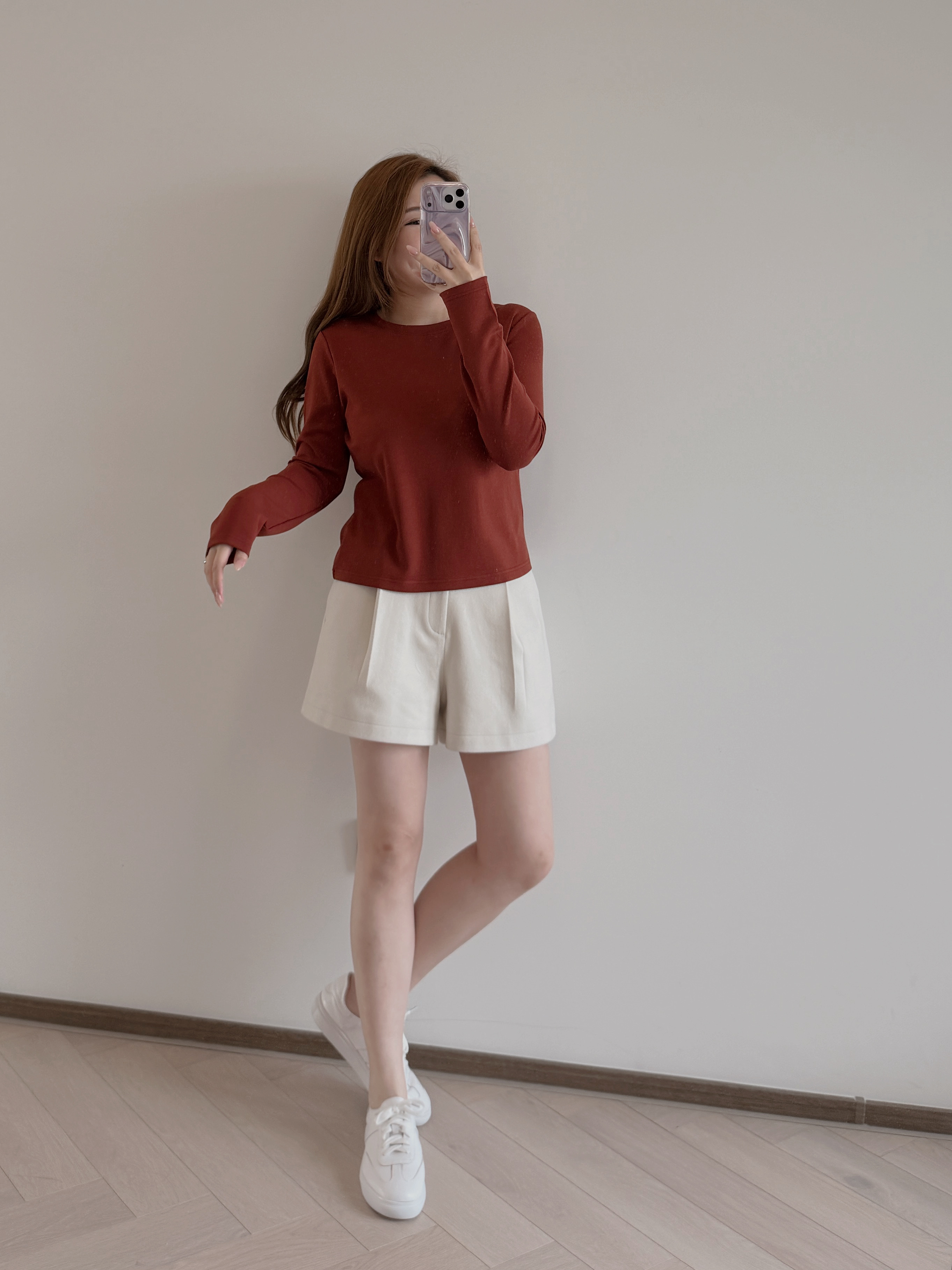 7346 常規圓領長袖Top