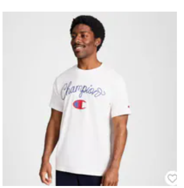 [S] CHAMPION STARK WHITE FASHION CHAMPION GRAPHIC TEE, CPM253TE25008-STARK WHITE (SZZ933)