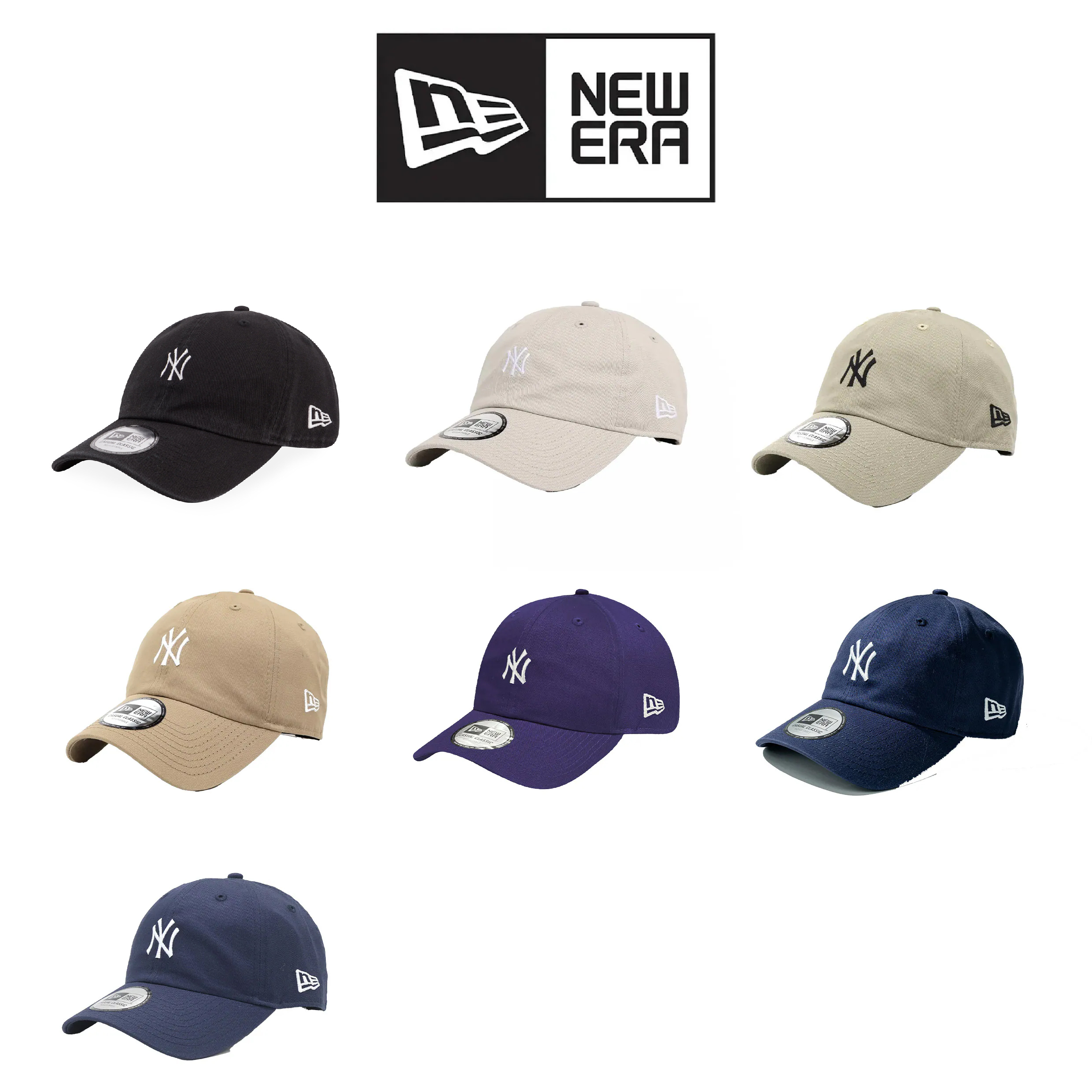 New Era Casual Classic Essential Color Era 洋基 刺繡棒球帽