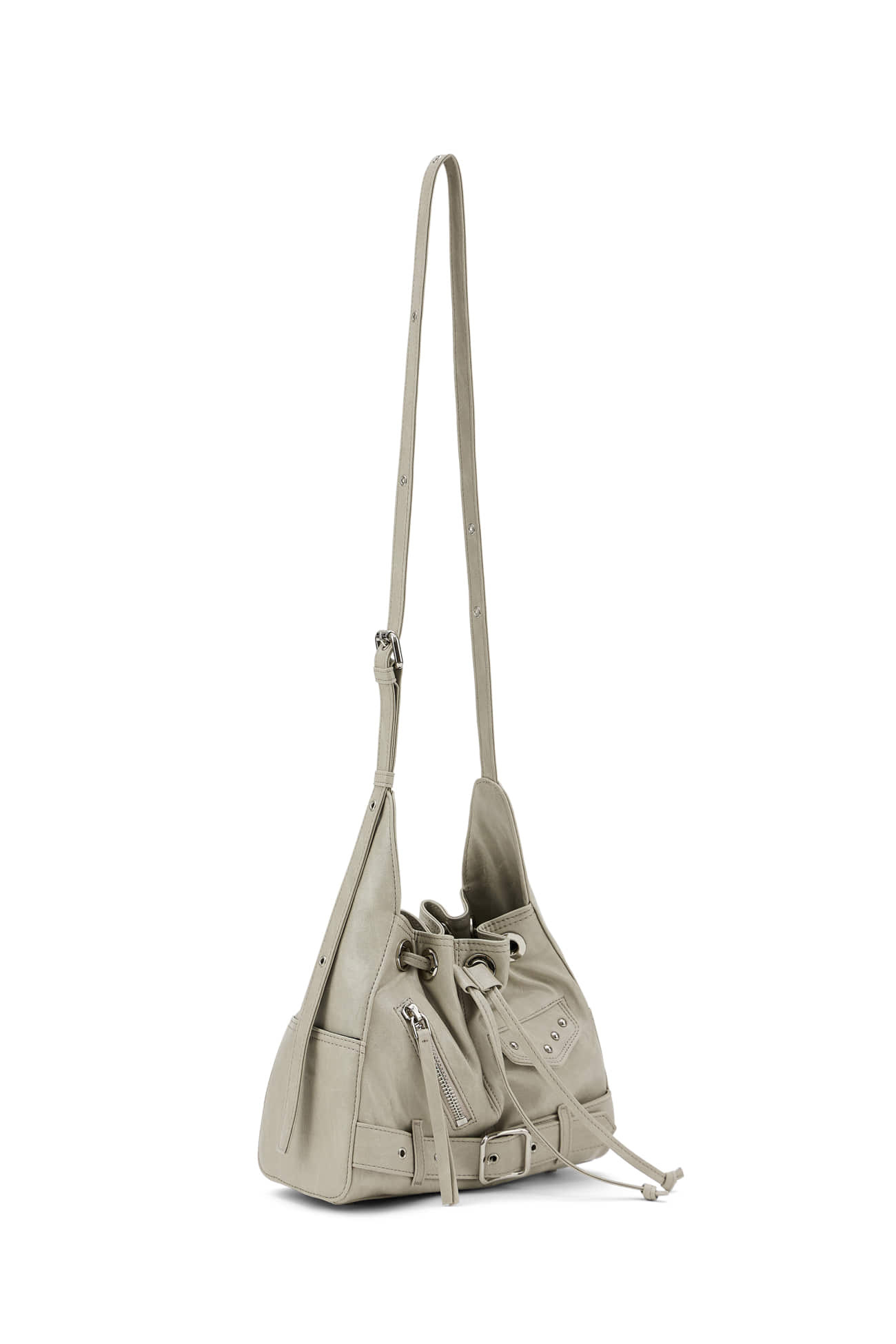 <韓國代購> DEINET STUD BELTED MINI BUCKET BAG