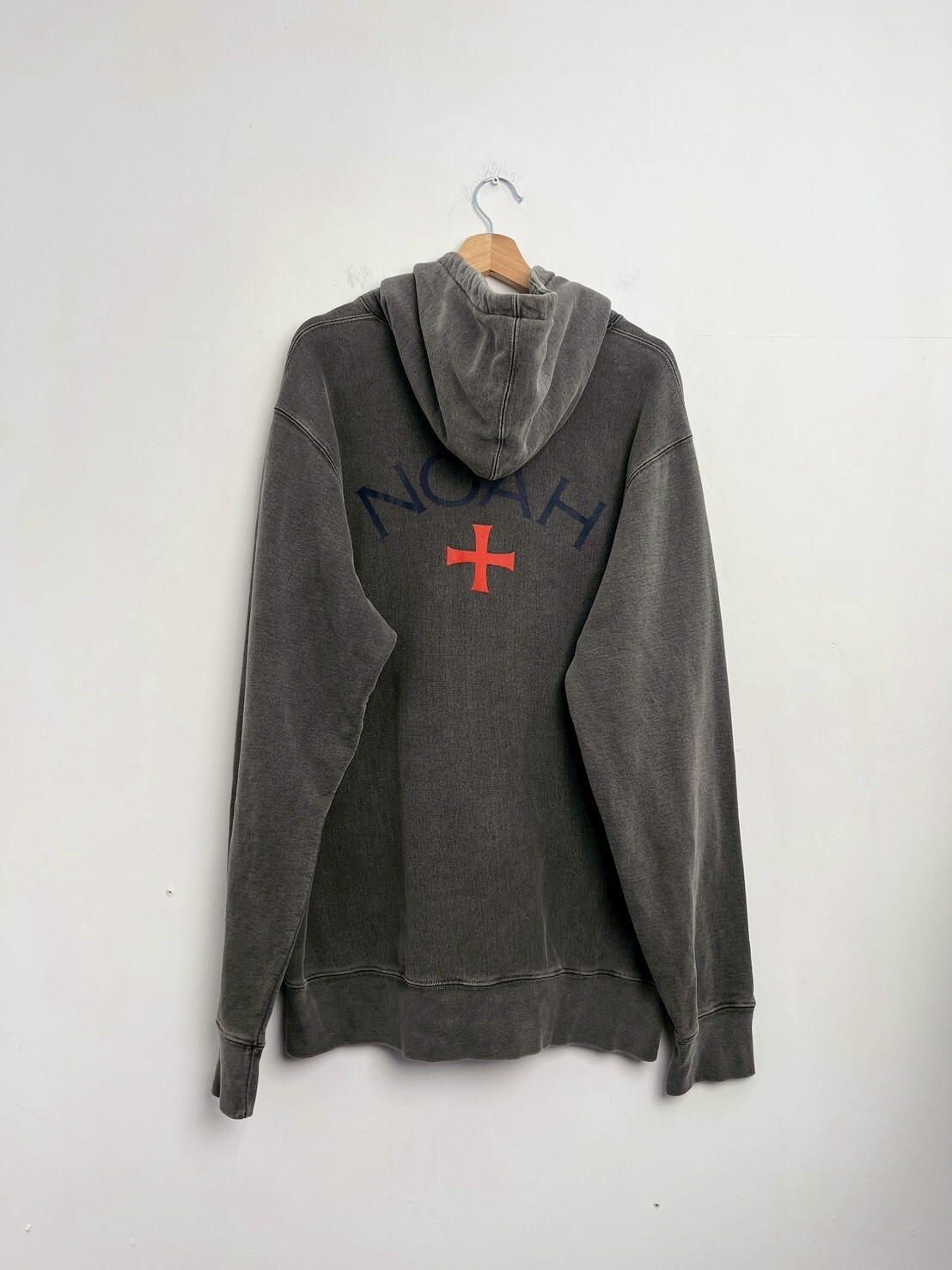 NOAH Washed Zip Front Hoodie SIZE XL