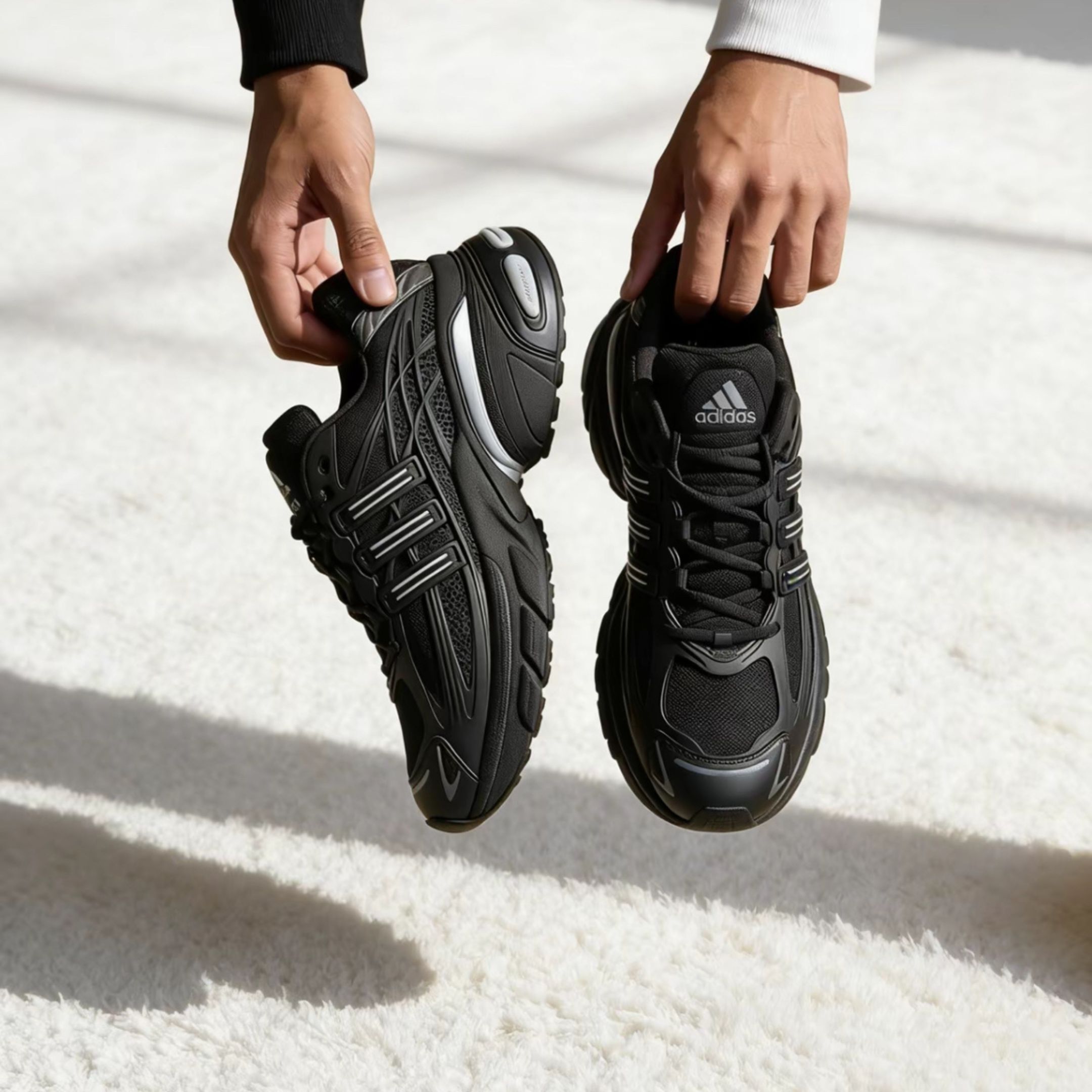 NICEDAY 代購 Adidas XLG 2.0 機甲鞋 黑 黑魂 純黑 全黑 復古 未來 菲董平替 HQ7555