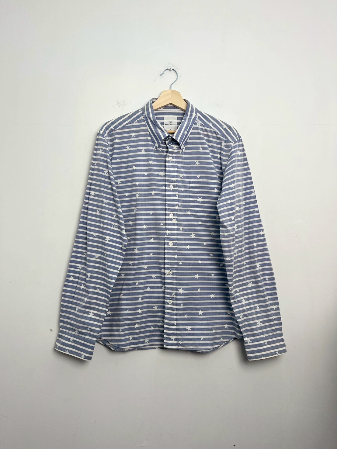 UNIFORM EXPERIMENT L/S STAR PRINT BORDER B.D SHIRT SIZE 4