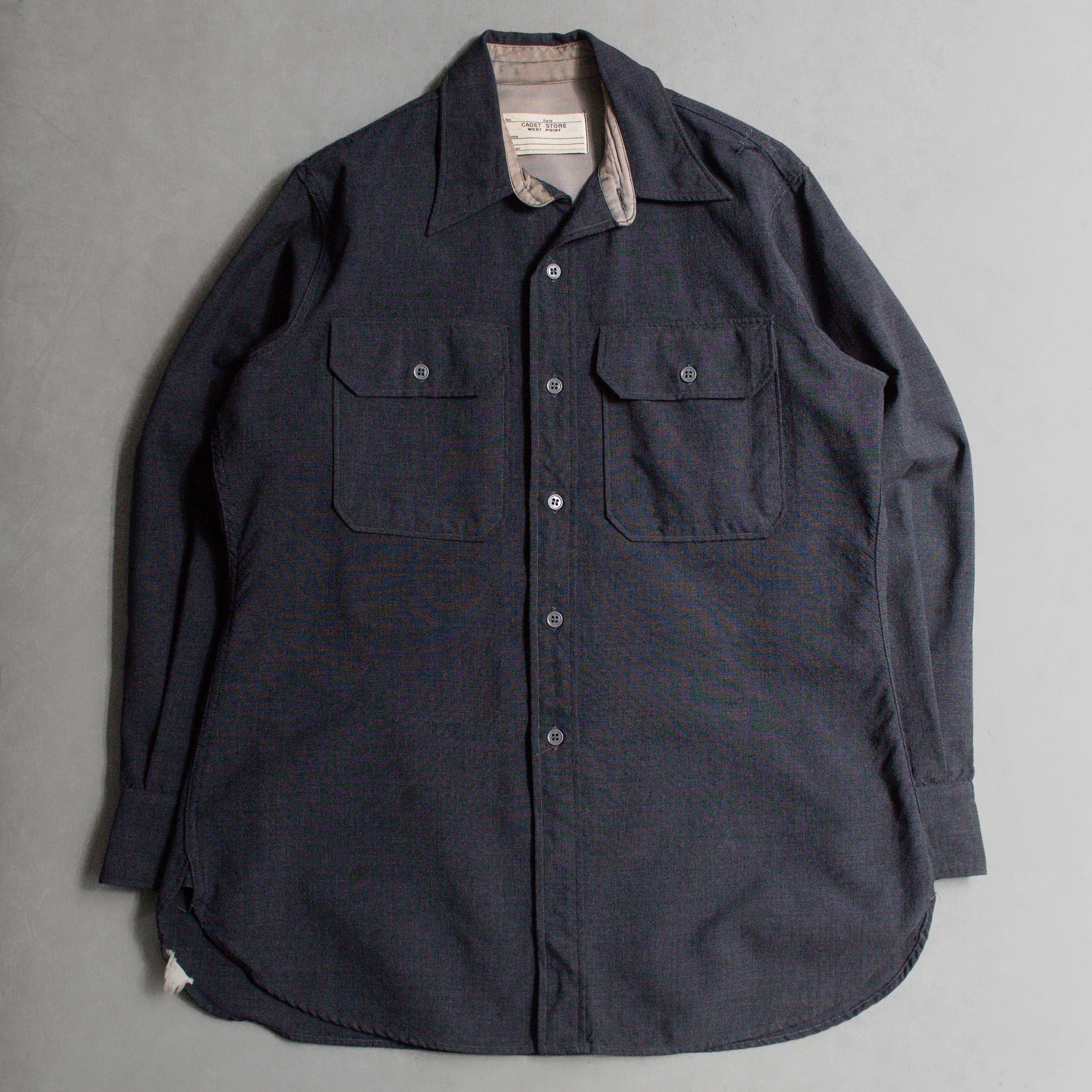 US ARMY WEST POINT CADET SHIRT 美軍 西點軍校 羊毛 灰色 制服 軍襯衫