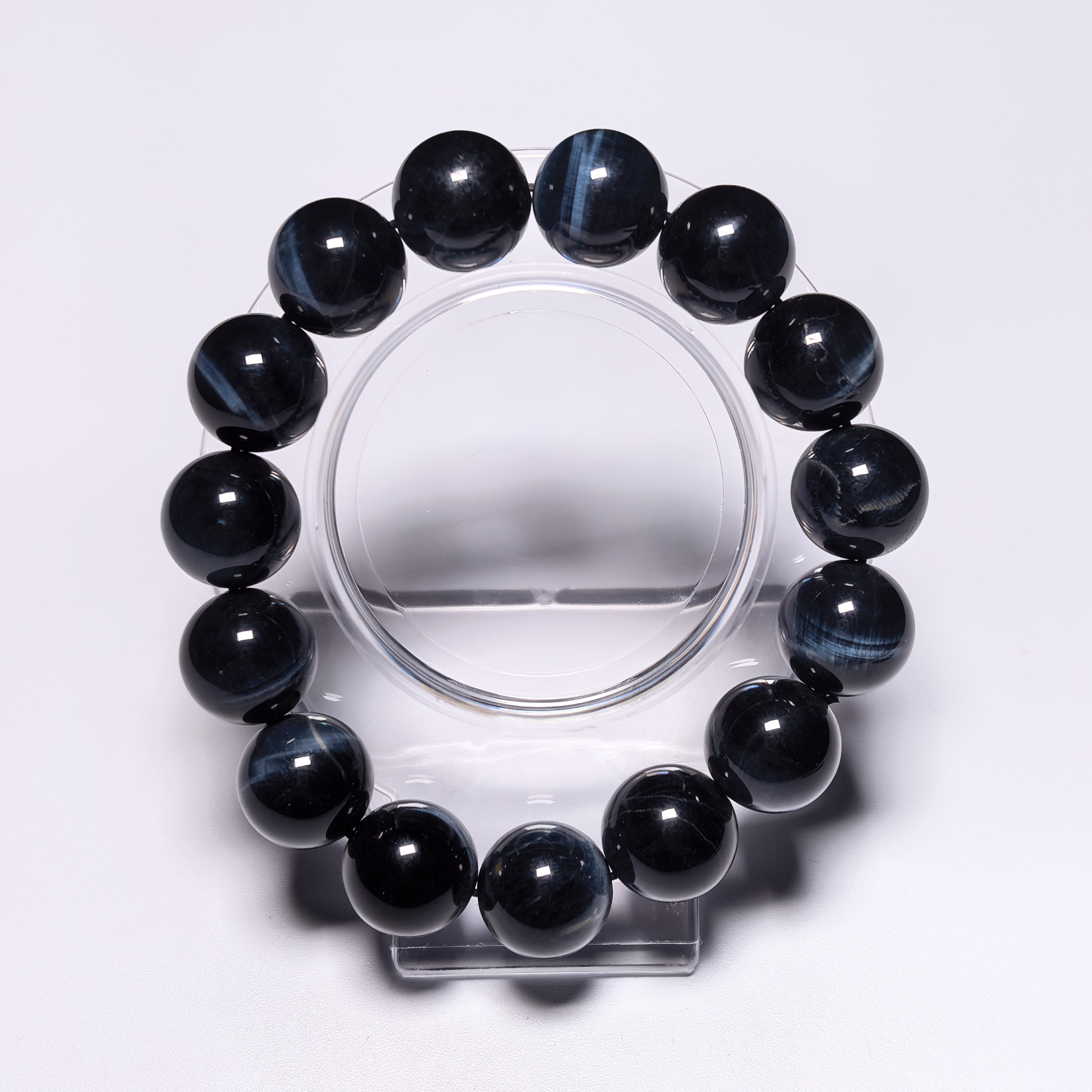 藍虎眼石手串14m+