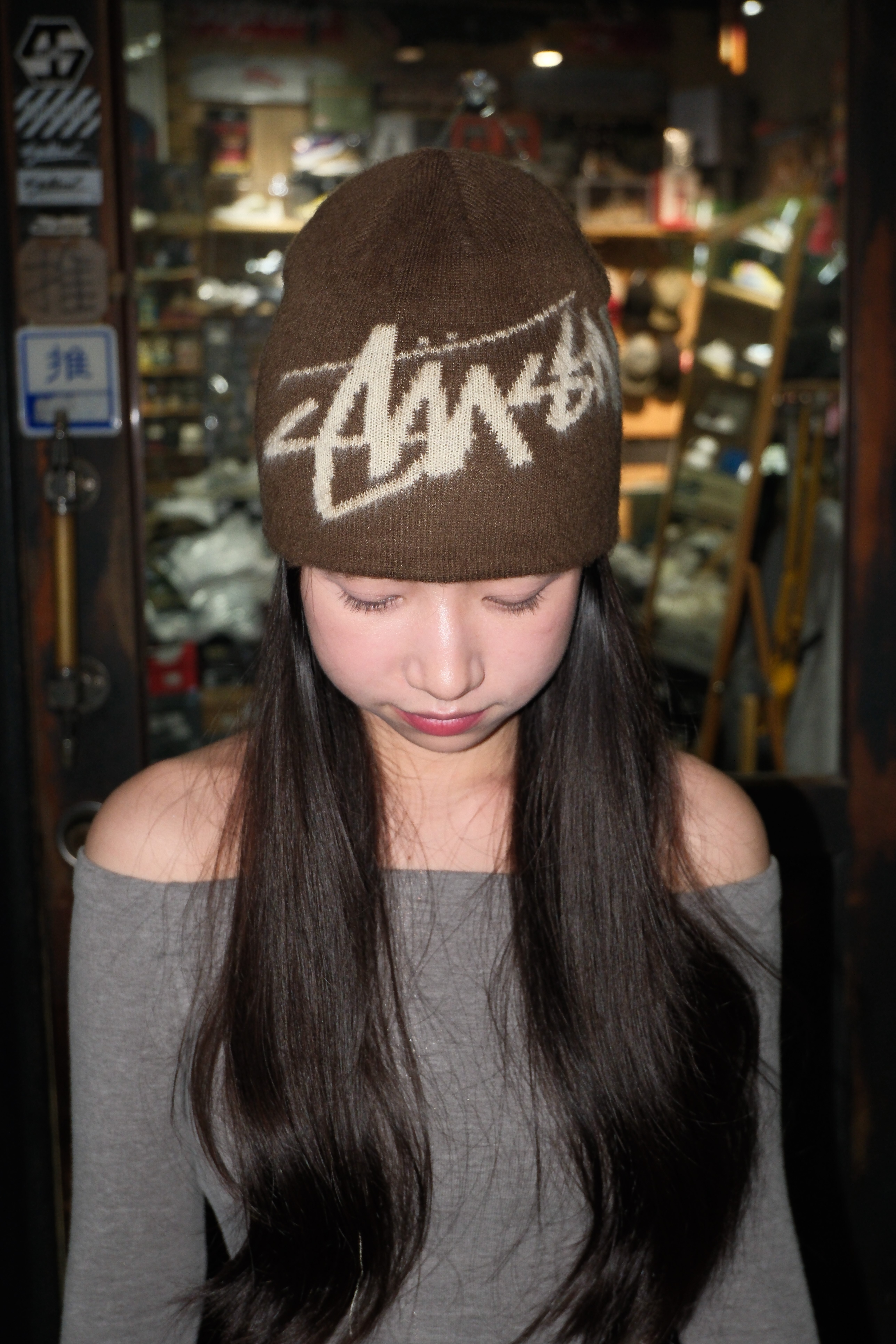 Stussy Brushed Out Stock Skullcap 草寫字體針織毛帽 冷帽 黑1321244 / 咖啡1321191