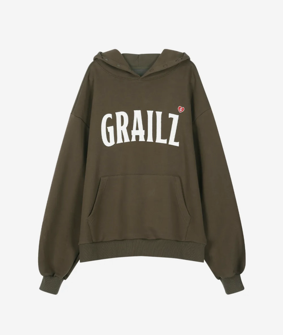 [ GRAILZ ] 刺繡簽名心型連帽扣帽T