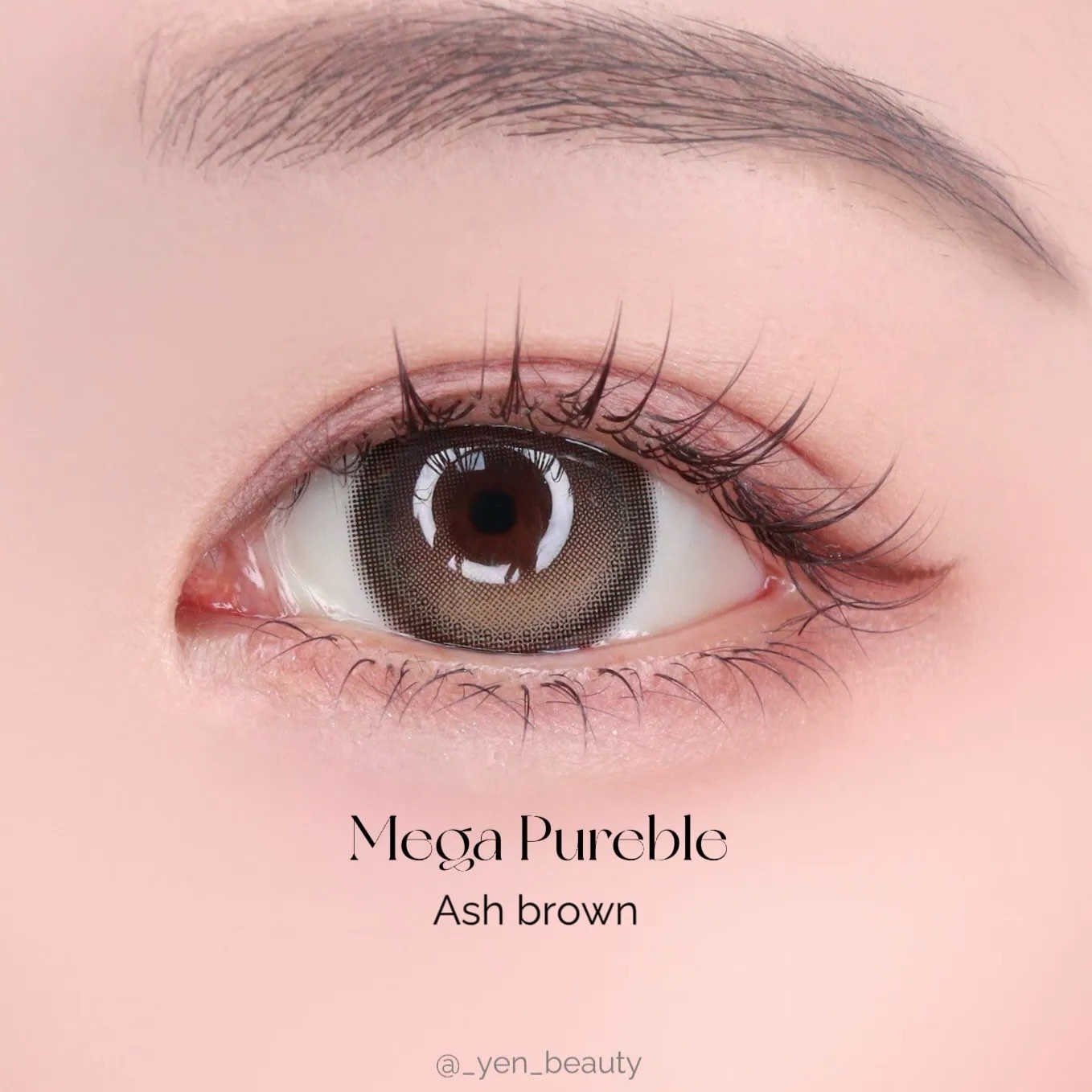 Lenbling Mega Pureble 1 Month Ash Brown 月拋彩妝隱形眼鏡｜每盒2片