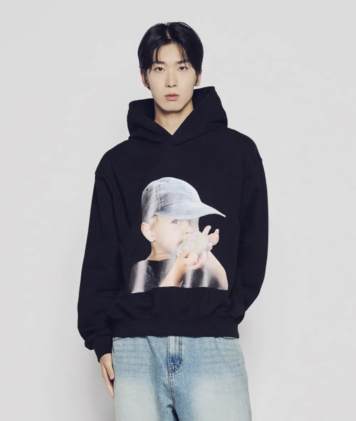 [ ADLV ] 全新 ADLV 嬰兒臉圖案帽男童連帽T