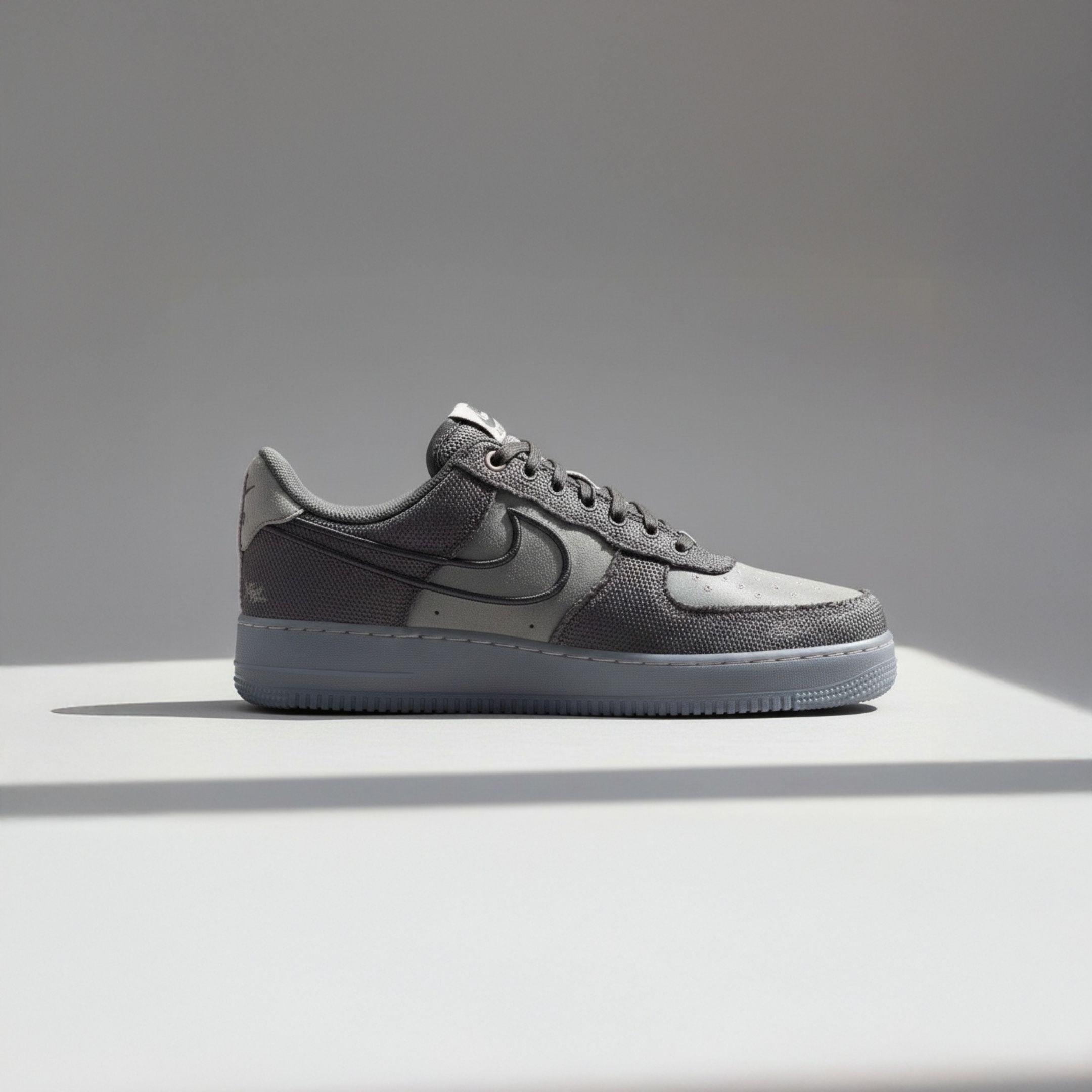 NICEDAY 現貨 Nike Air Force 1 黑灰 機能 冰底 黑 灰 撕裂 IQ0614-060