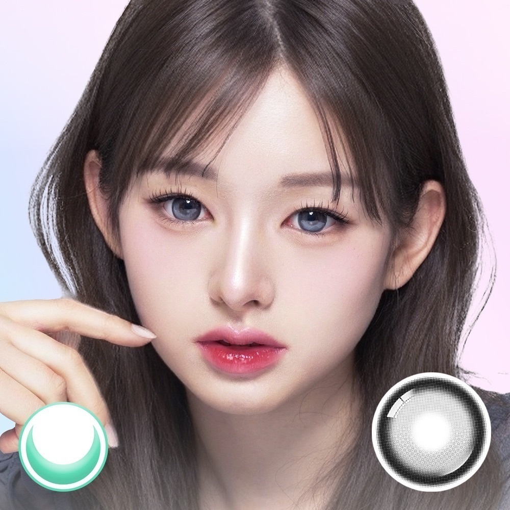 Lenbling Mega Pureble 1 Month Ash Gray 月拋彩妝隱形眼鏡｜每盒2片