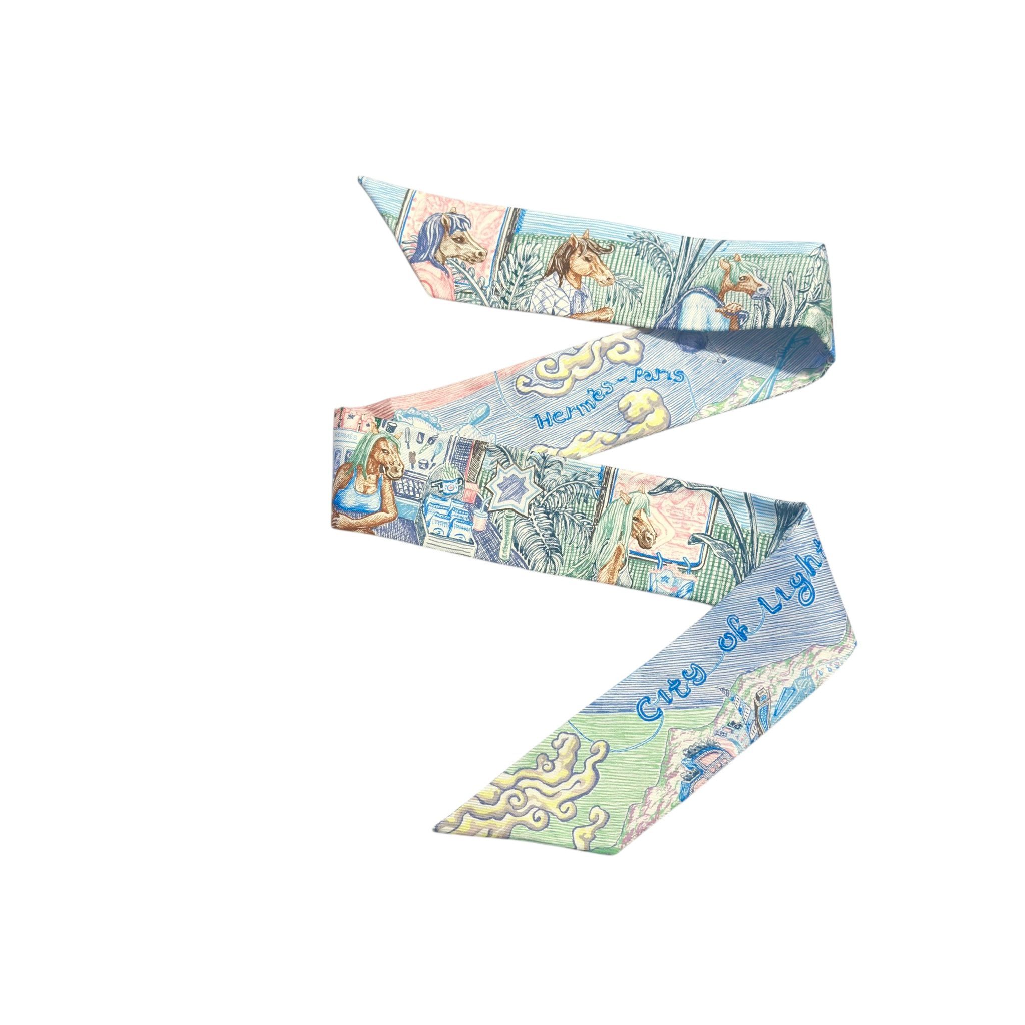 全新HERMES TWILLY CITY OF LIGHT 藍/綠/粉 H064103S 10 #BRAND NEW #香榭站正品