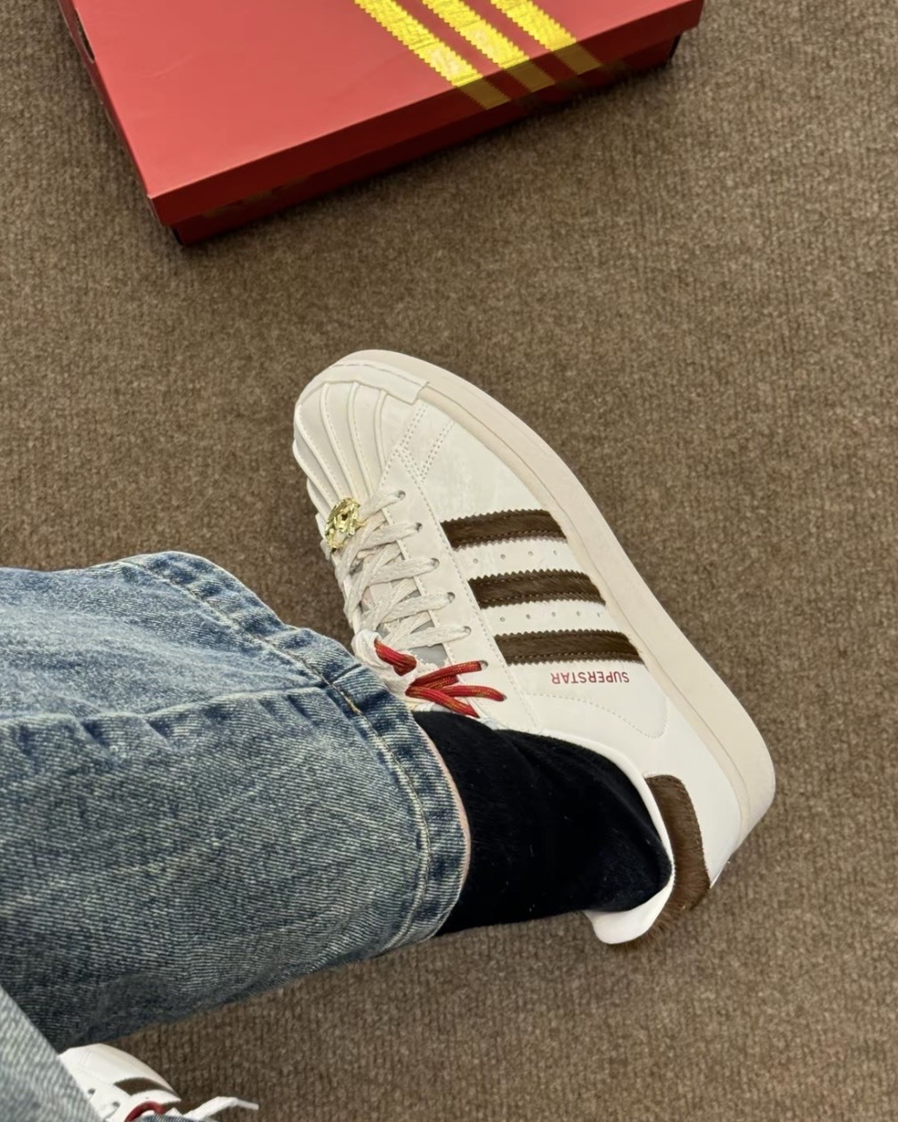 Adidas CNY X Superstar II 馬年限定 馬毛 貝殼鞋 白紅