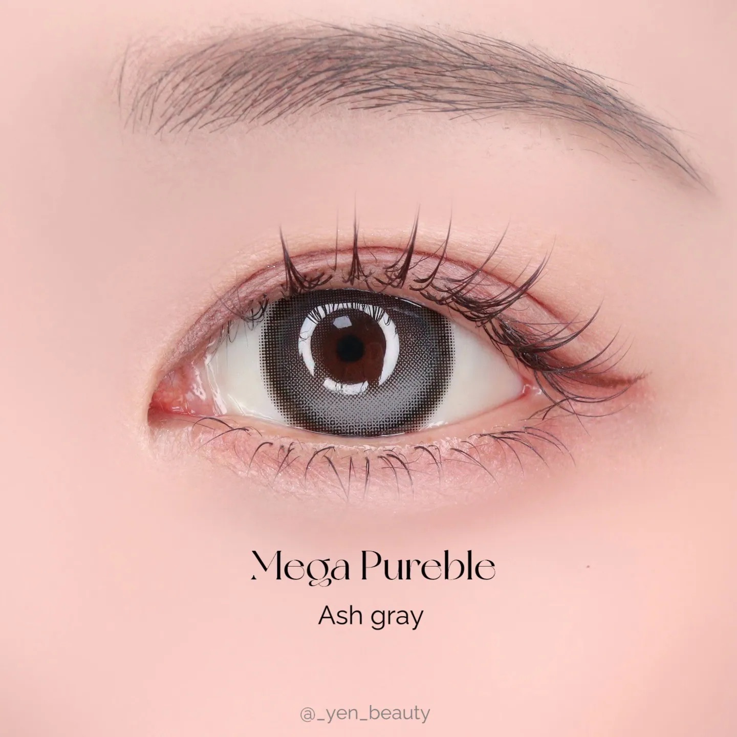 [散光] Lenbling Custom 1 Month Mega Pureble Ash Gray 散光彩妝隱形眼鏡｜每盒2片