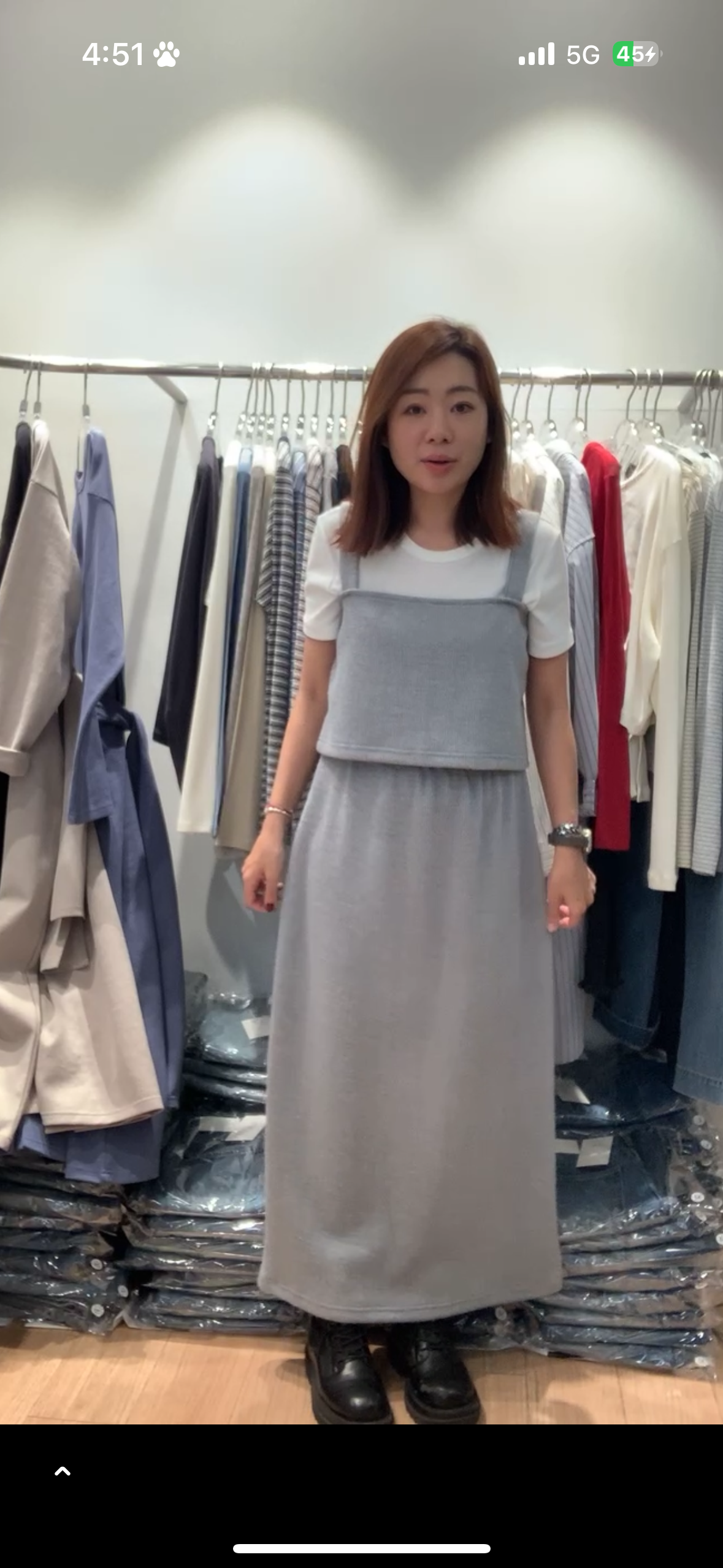 薄款毛料背心套裝