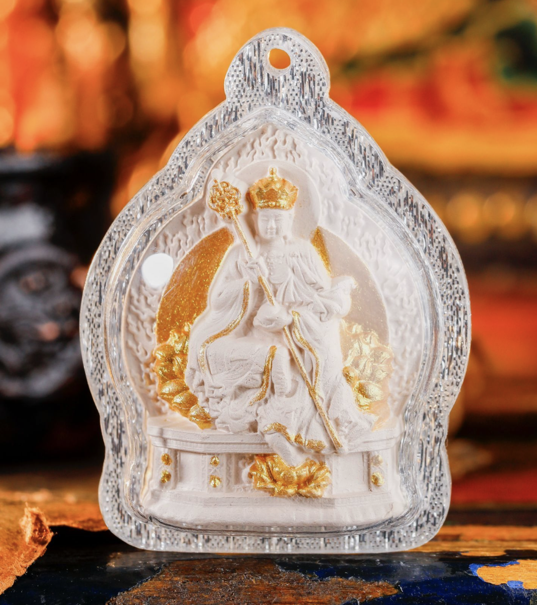 0206XZB05-雪堆白唐卡-地藏王点金擦擦（B5）