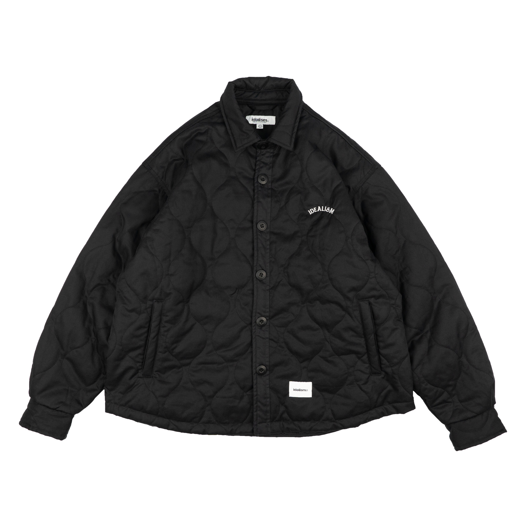 idealism｜ID25050 - Quilted Shirt Jacket (Black/Green)