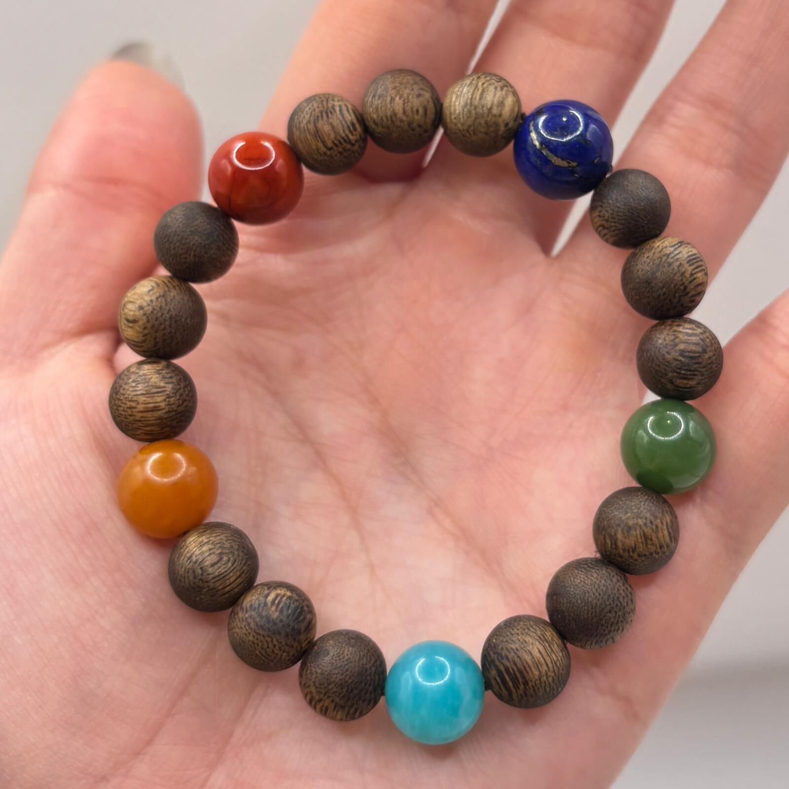 AB260205-S28-紫棋沉香五行手串單 9mm(一物一證書)(已包集體龍虎山開光，4月頭到貨，只限尖沙咀門店自取）