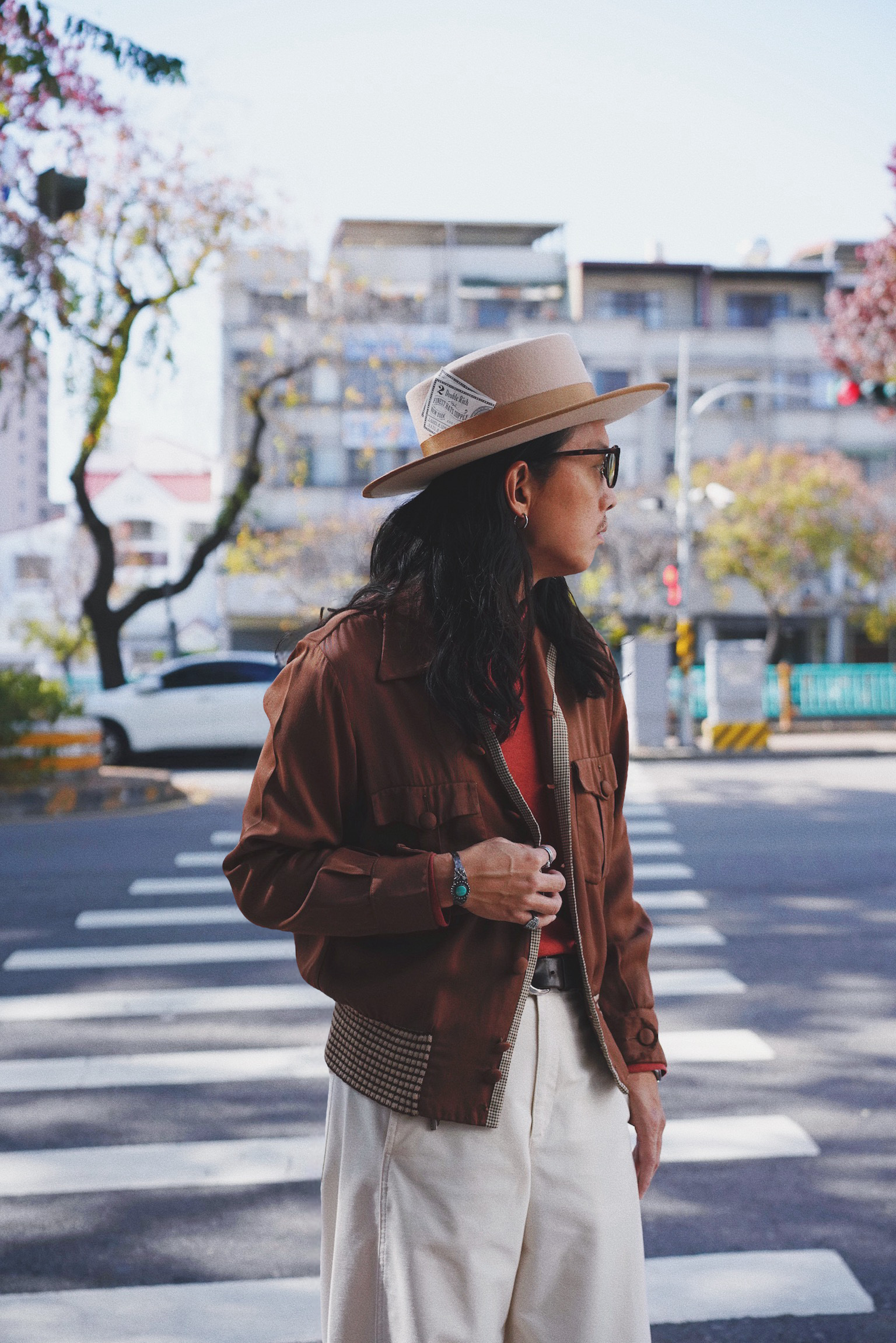 50s “WELGRUME” Gabardine Jacket / 1950 年代 美國鄉村搖滾風格  咖啡色軋別丁外套"WELGRUME "