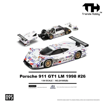 PORSCHE 911 GT1 LM 1988 WHITE MOBIL WINNER LIVERY