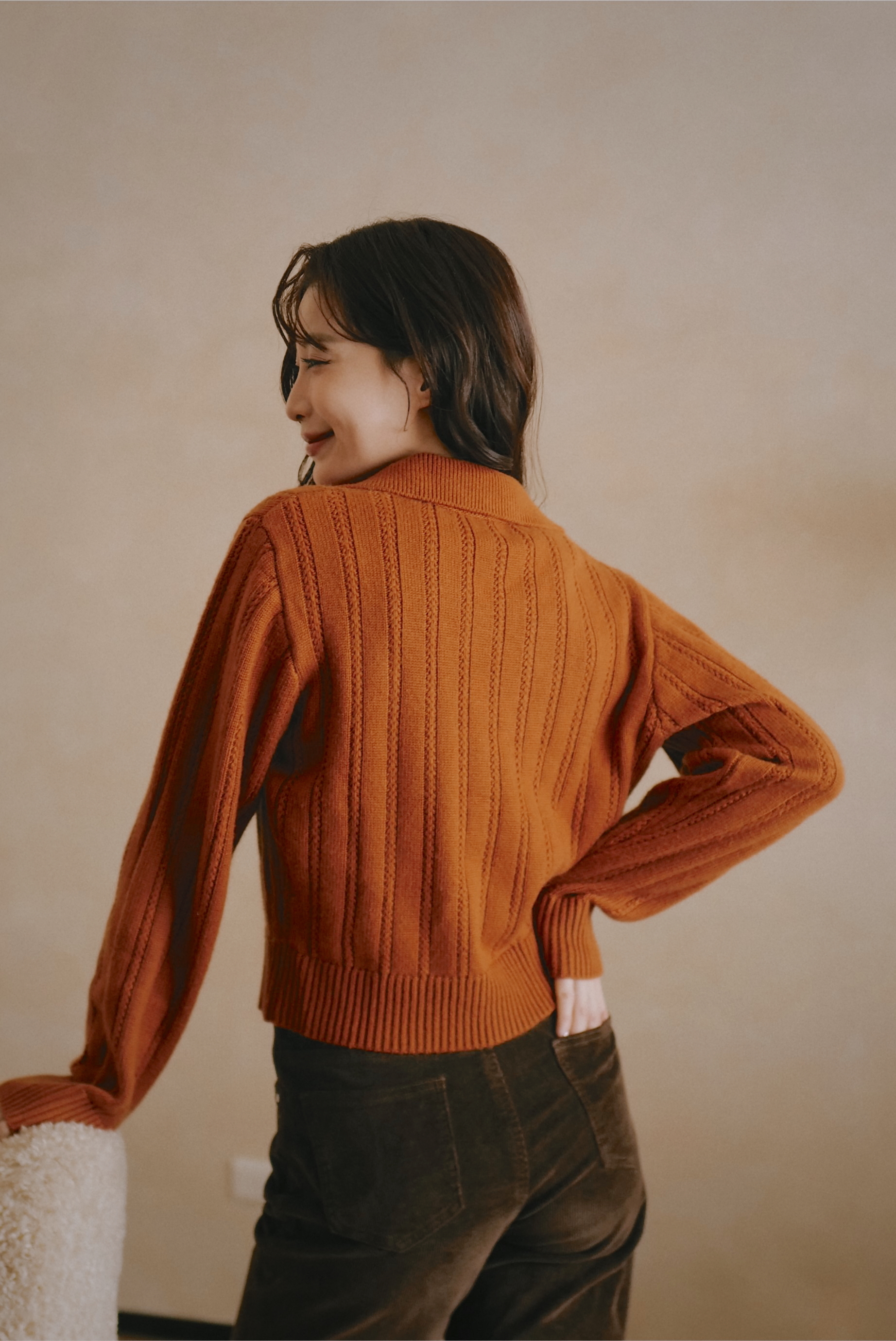 大橘大利羊毛混紡Polo