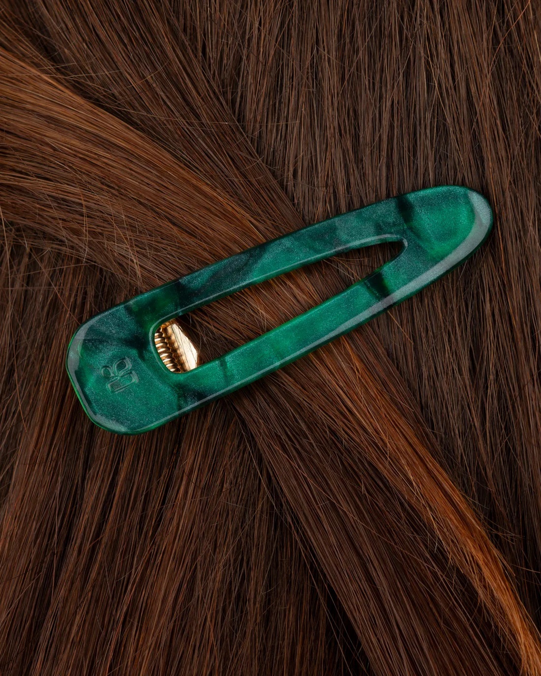 Kurage Ginza Triangle Hair Clip - Green