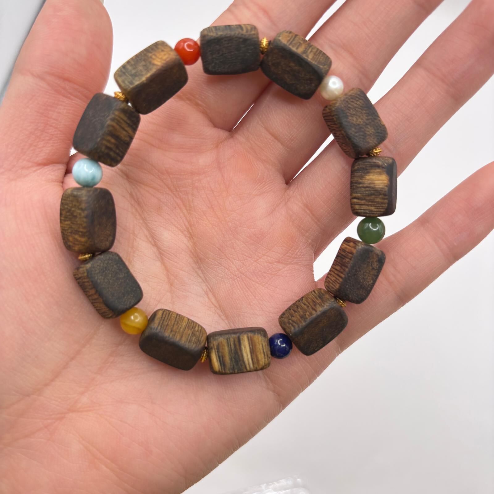 AB260205-S23-99沉白棋沉香六六無窮四方珠單圈(一物一證書)(已包集體龍虎山開光，4月頭到貨，只限尖沙咀門店自取）