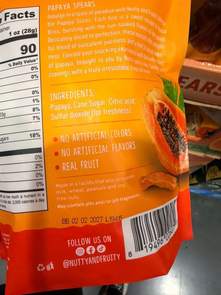 【直播】LX020629 Nutty & Fruity Papaya Spears 木瓜條 567g