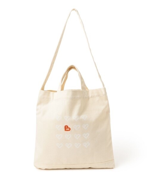 BEAMS HEART / B-HEART logo canvas bag