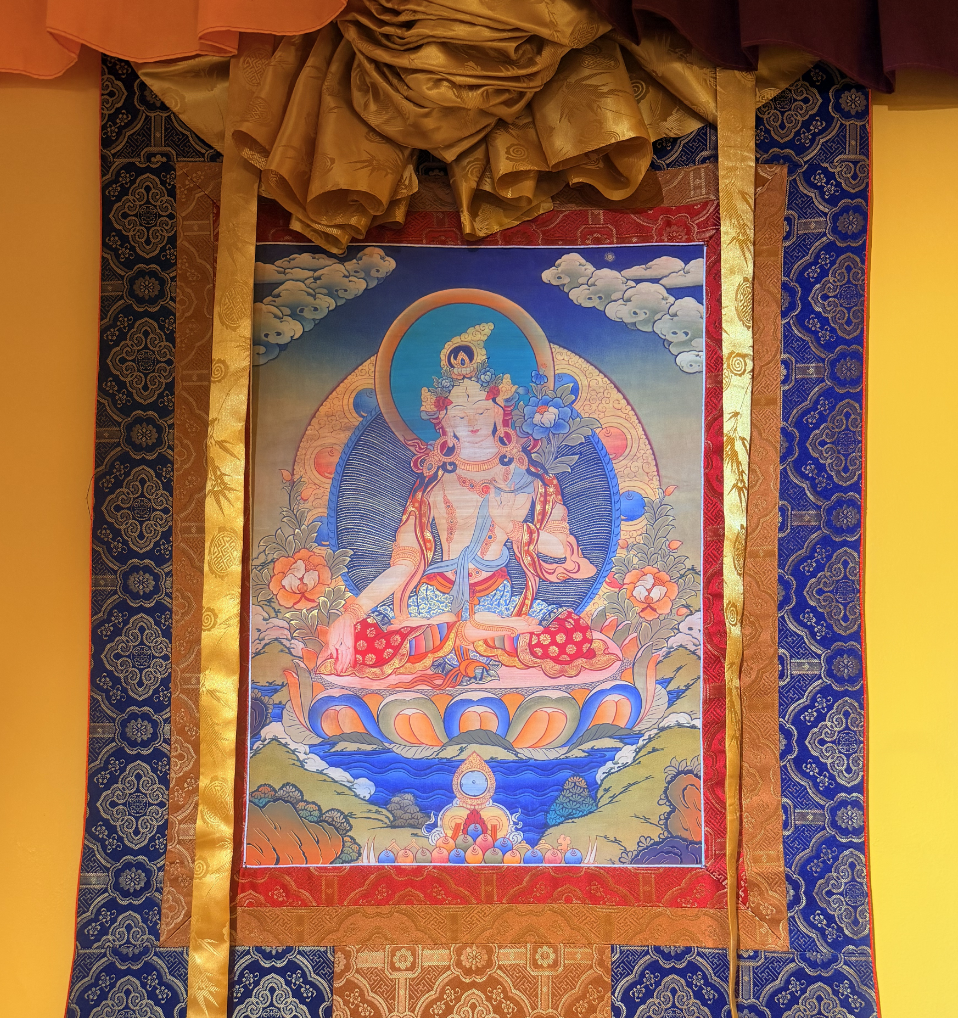 0206XZB29-雪堆白大唐卡-白度母約72CM*132CM（C3）