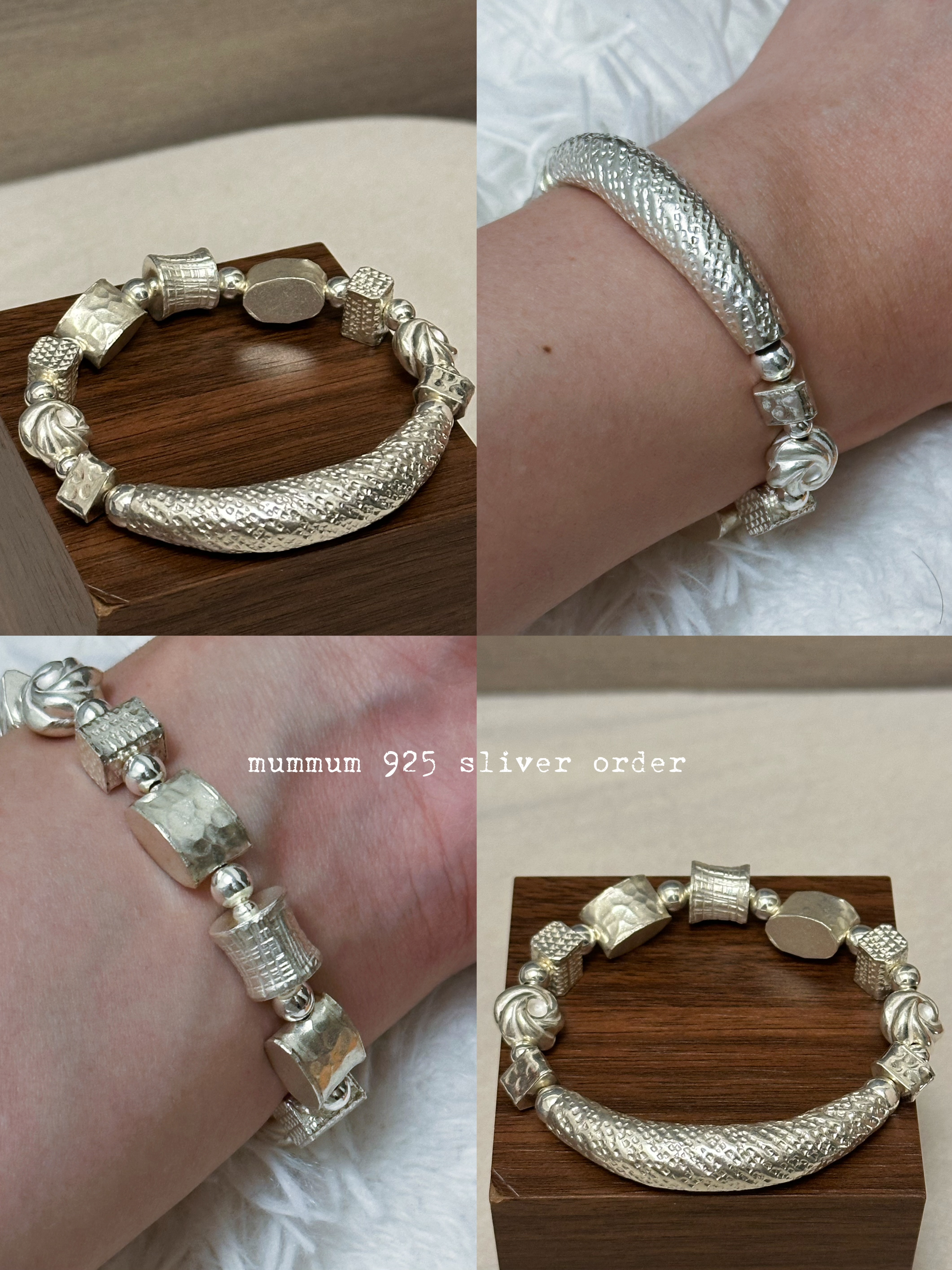 SL13154/減價限定925/全銀粗身手鏈/