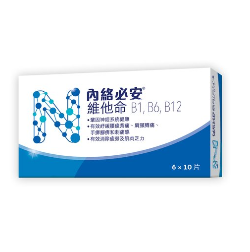 Neurobion內絡必安 維他命 B1,B6,B12 60粒