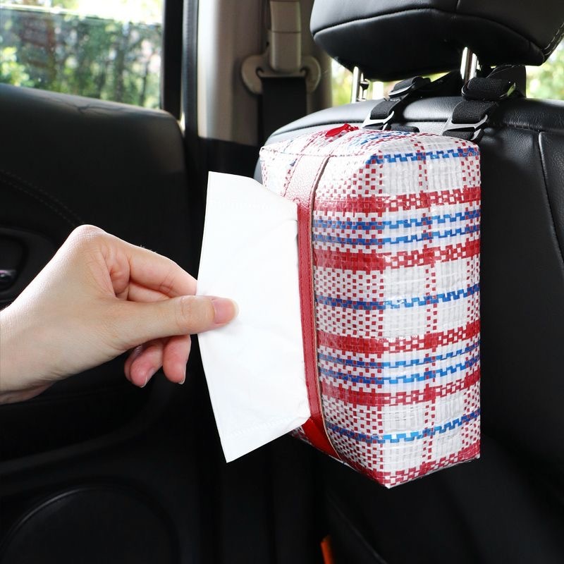 紅白藍抽紙收納袋