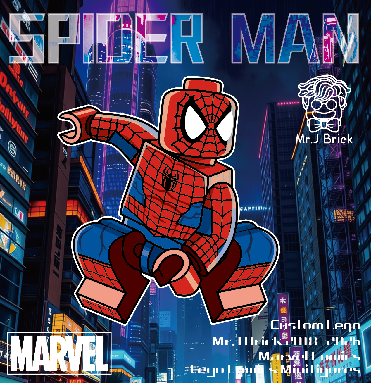 【預訂】【Mr J Brick】Spider-Man (classic comic book)