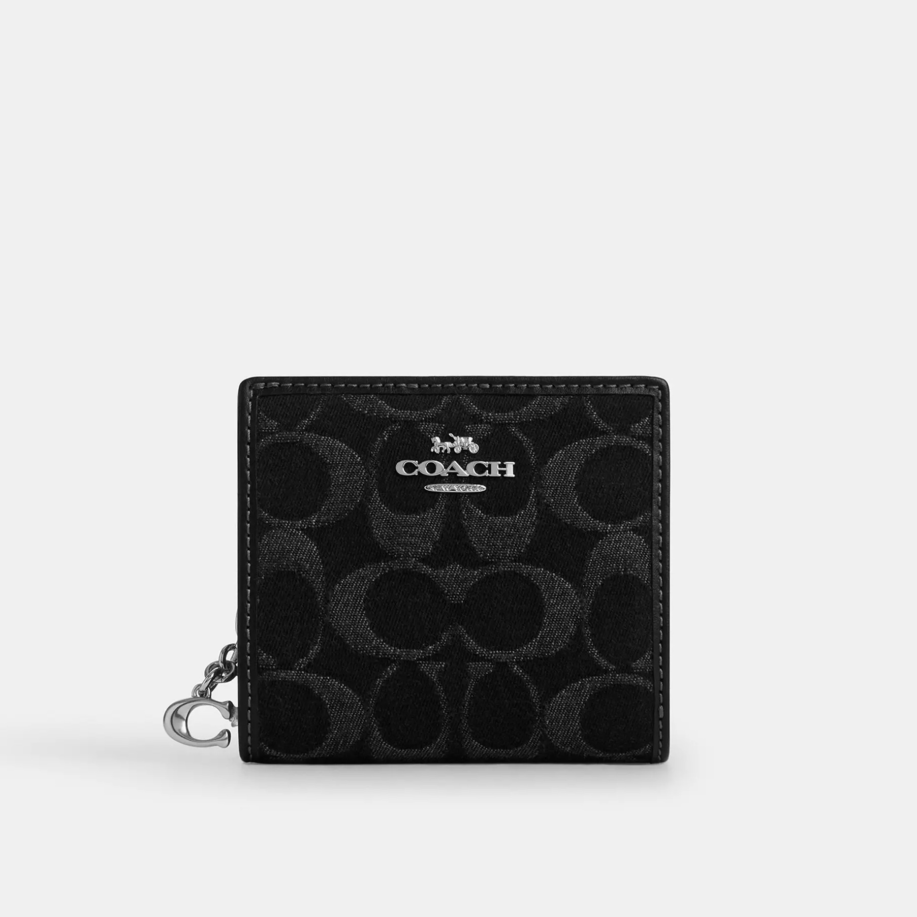 Coach - 短銀包 (牛仔布C字暗花) (CDF22)